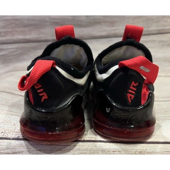 Nike Air Max 270 Crib Shoe Sneaker Red And Black Baby Shoes Size 5 - Picture 5 of 7